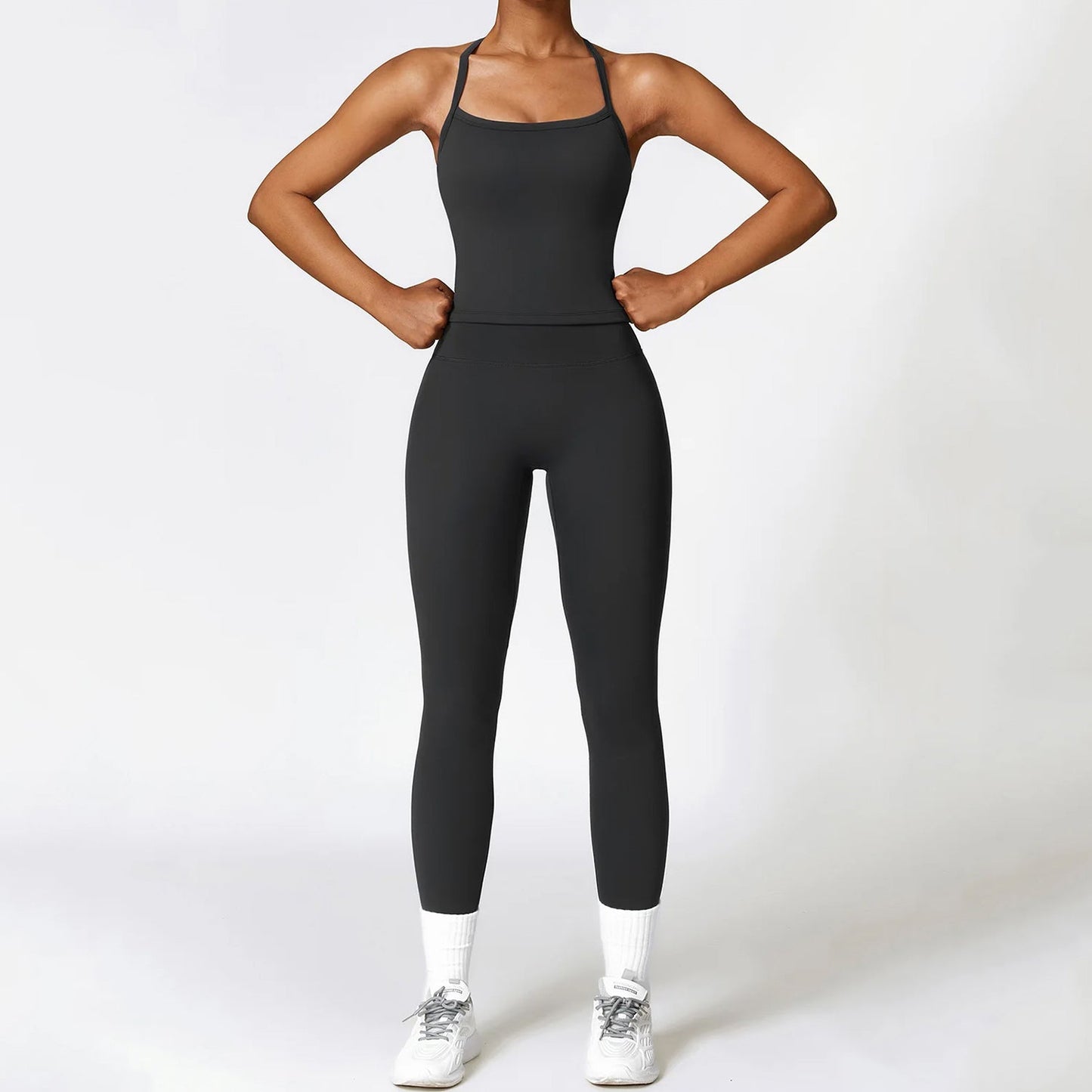 Aria Back Detail Strappy Tank Leggings Set