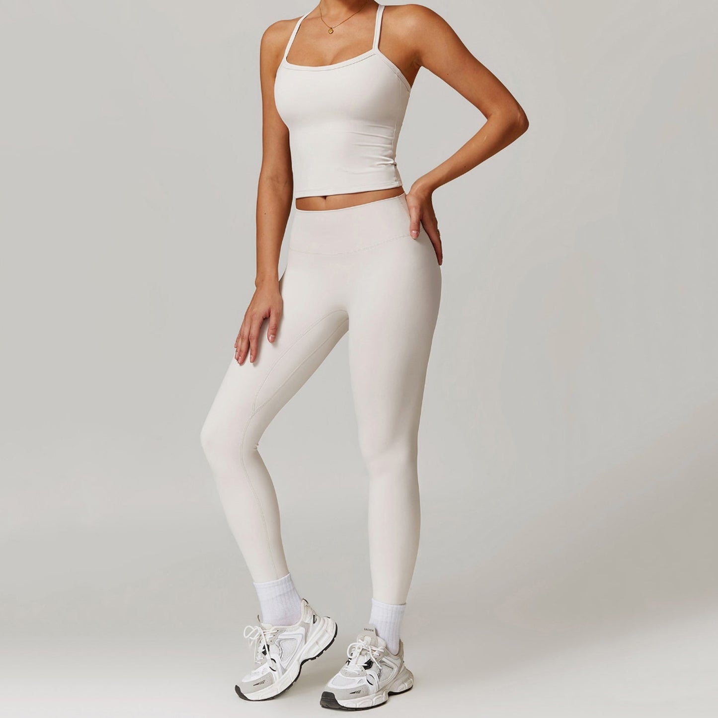 Aria Back Detail Strappy Tank Leggings Set