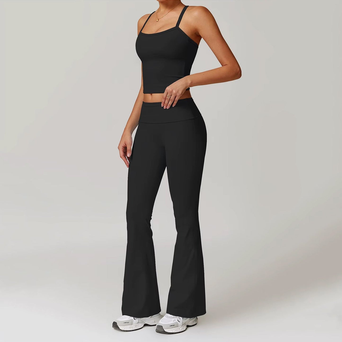 Skye Back Detail Strappy Tank Top Set