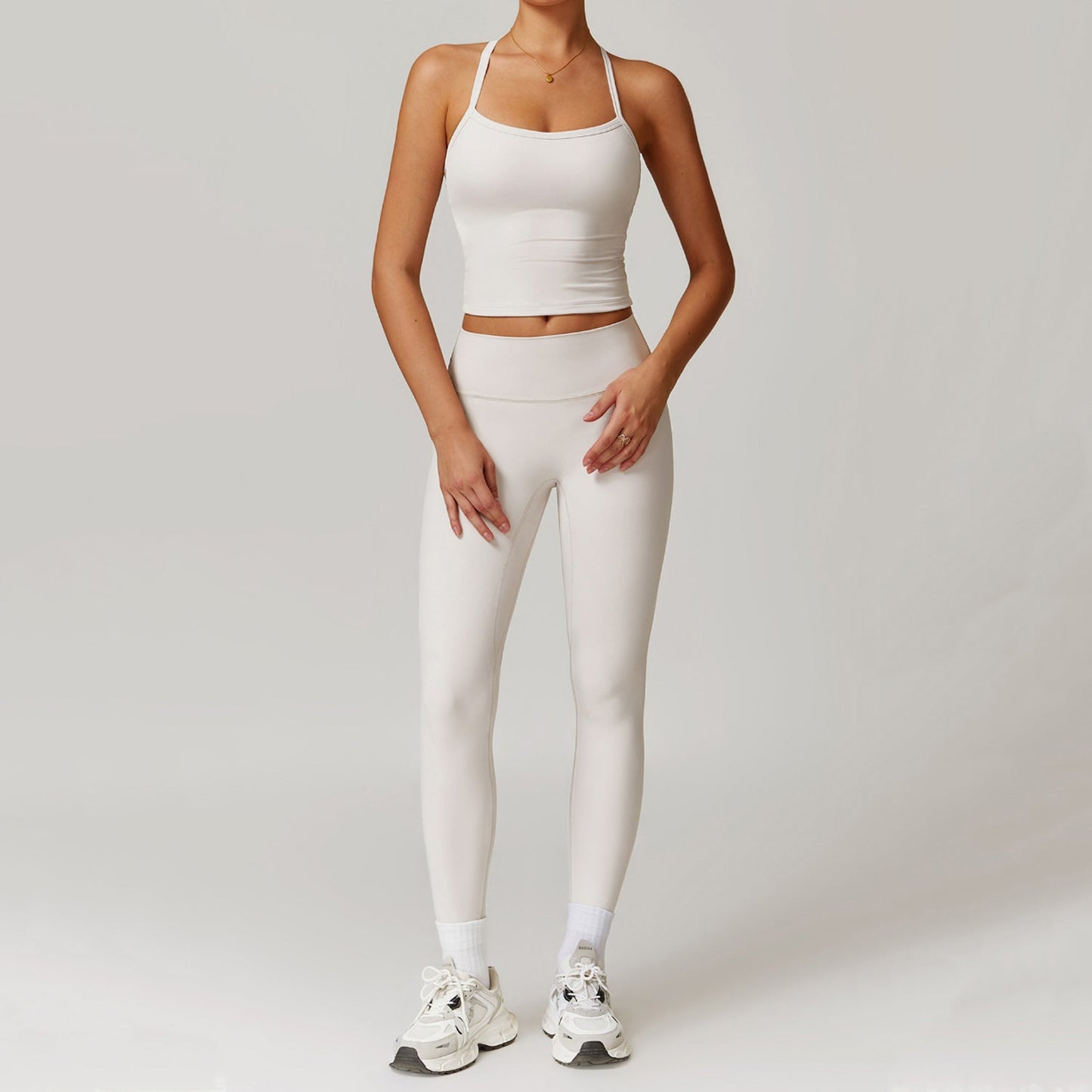 Aria Back Detail Strappy Tank Leggings Set