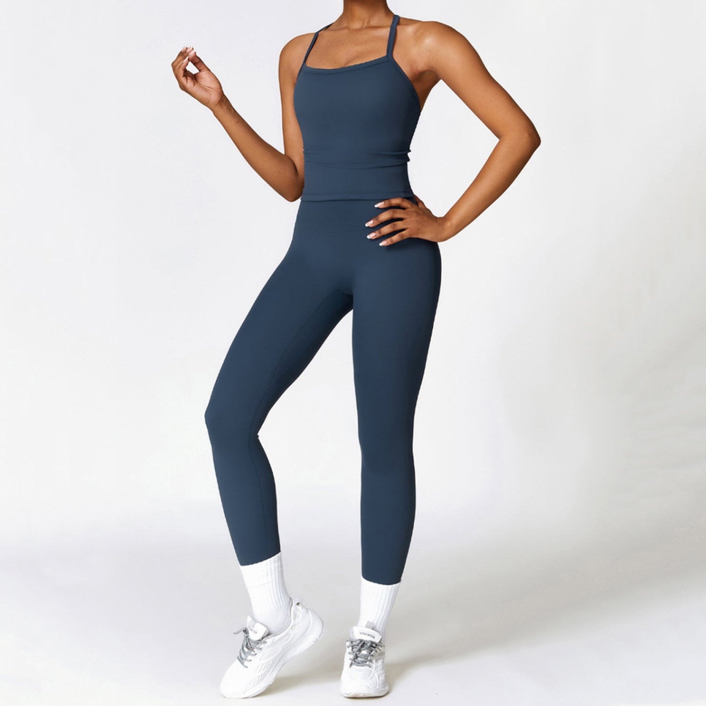 Aria Back Detail Strappy Tank Leggings Set