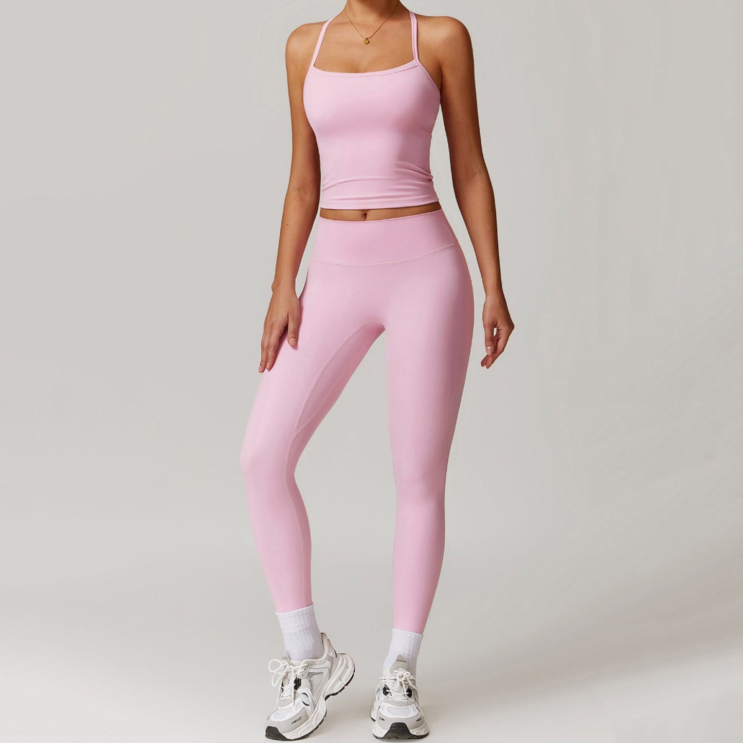 Aria Back Detail Strappy Tank Leggings Set