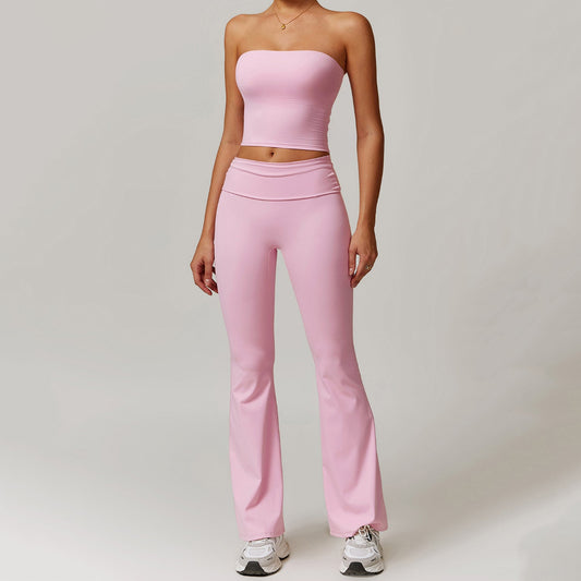 Ruby Strapless Crop Flare Set