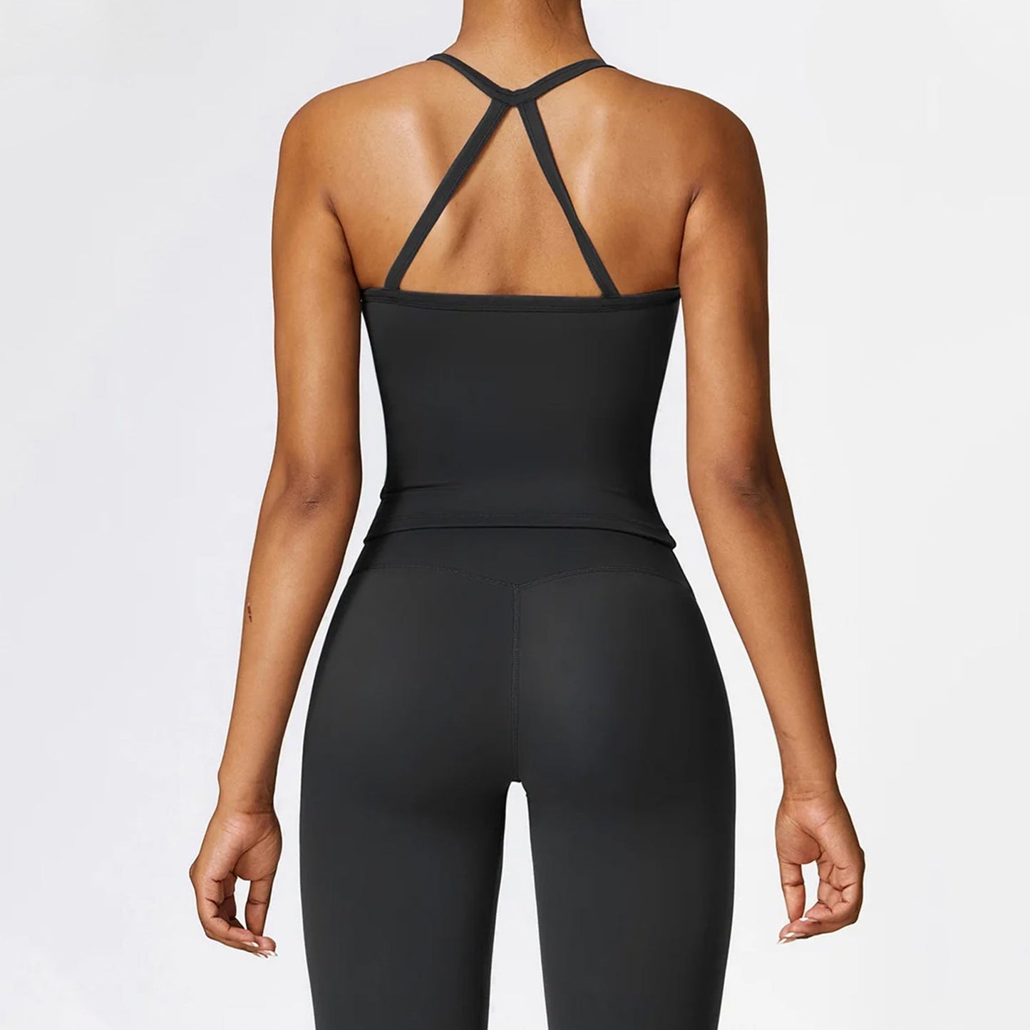 Aria Back Detail Strappy Tank Leggings Set