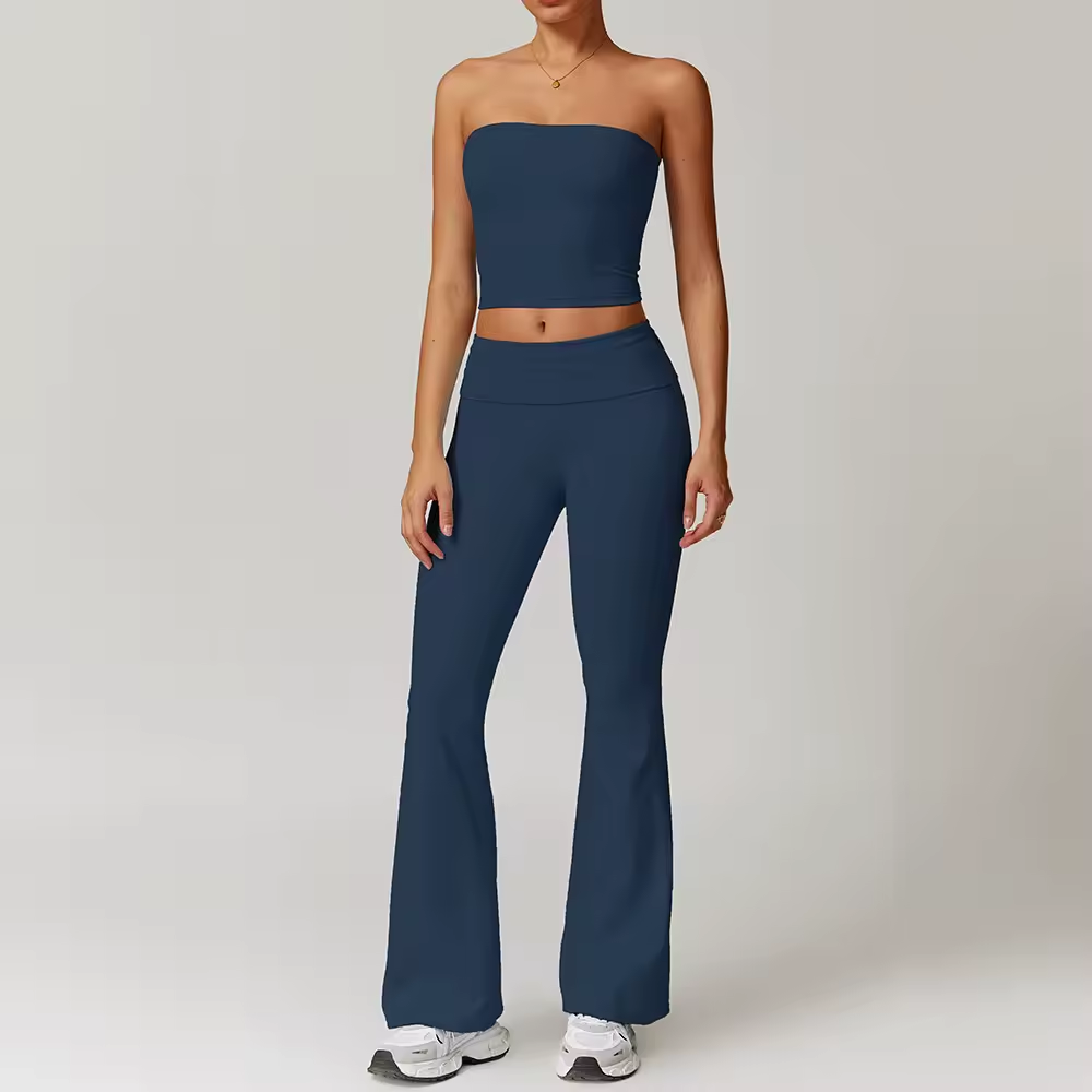 Ruby Strapless Crop Flare Set