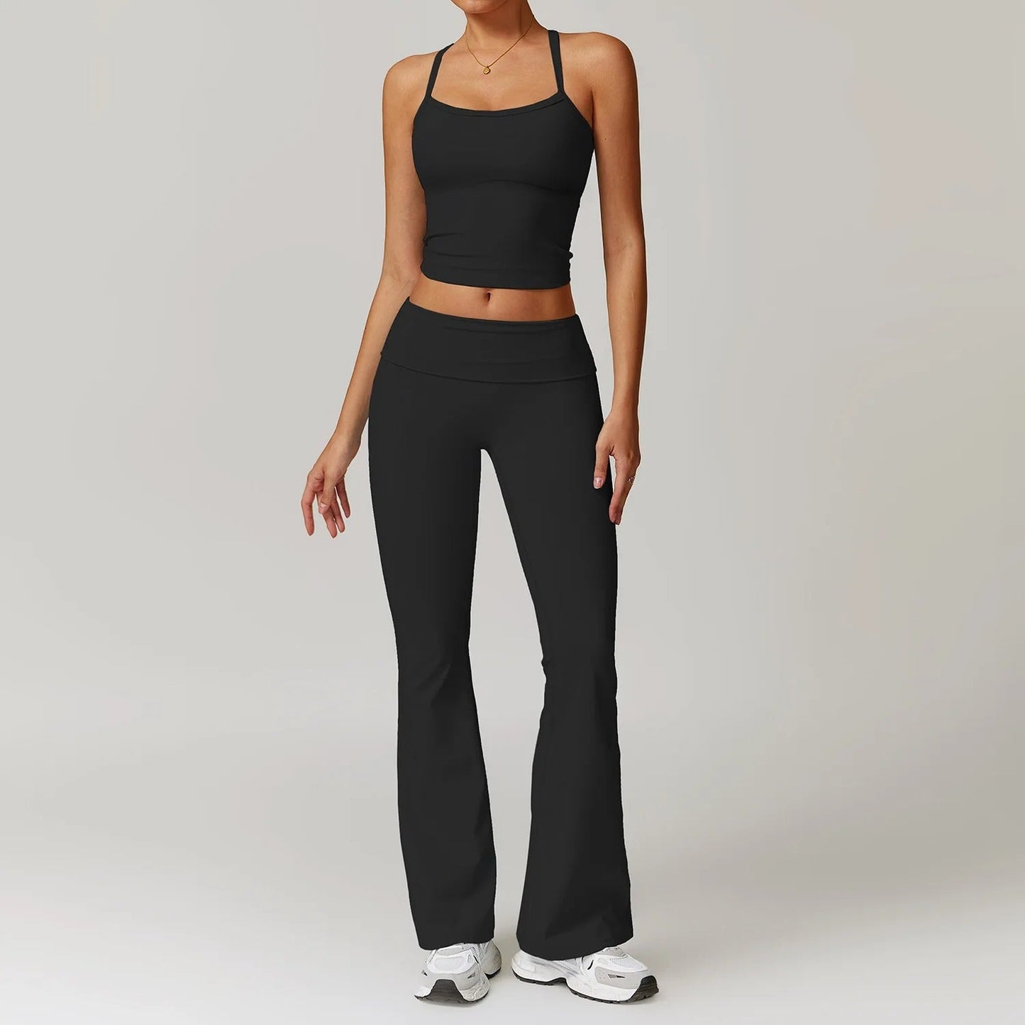 Skye Back Detail Strappy Tank Top Set