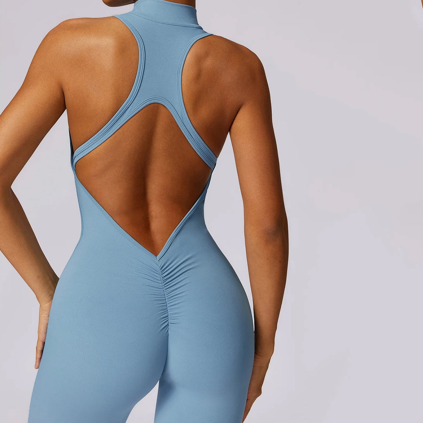 Maya Zipper Back Detail Drawstring Jumpsuit