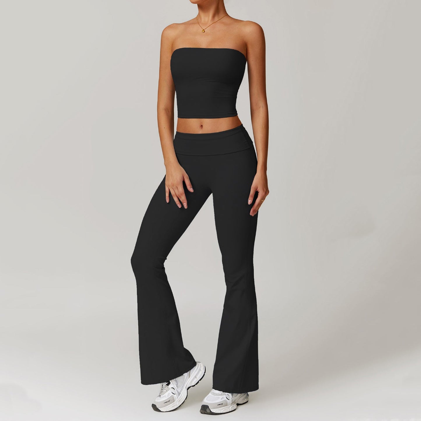 Ruby Strapless Crop Flare Set