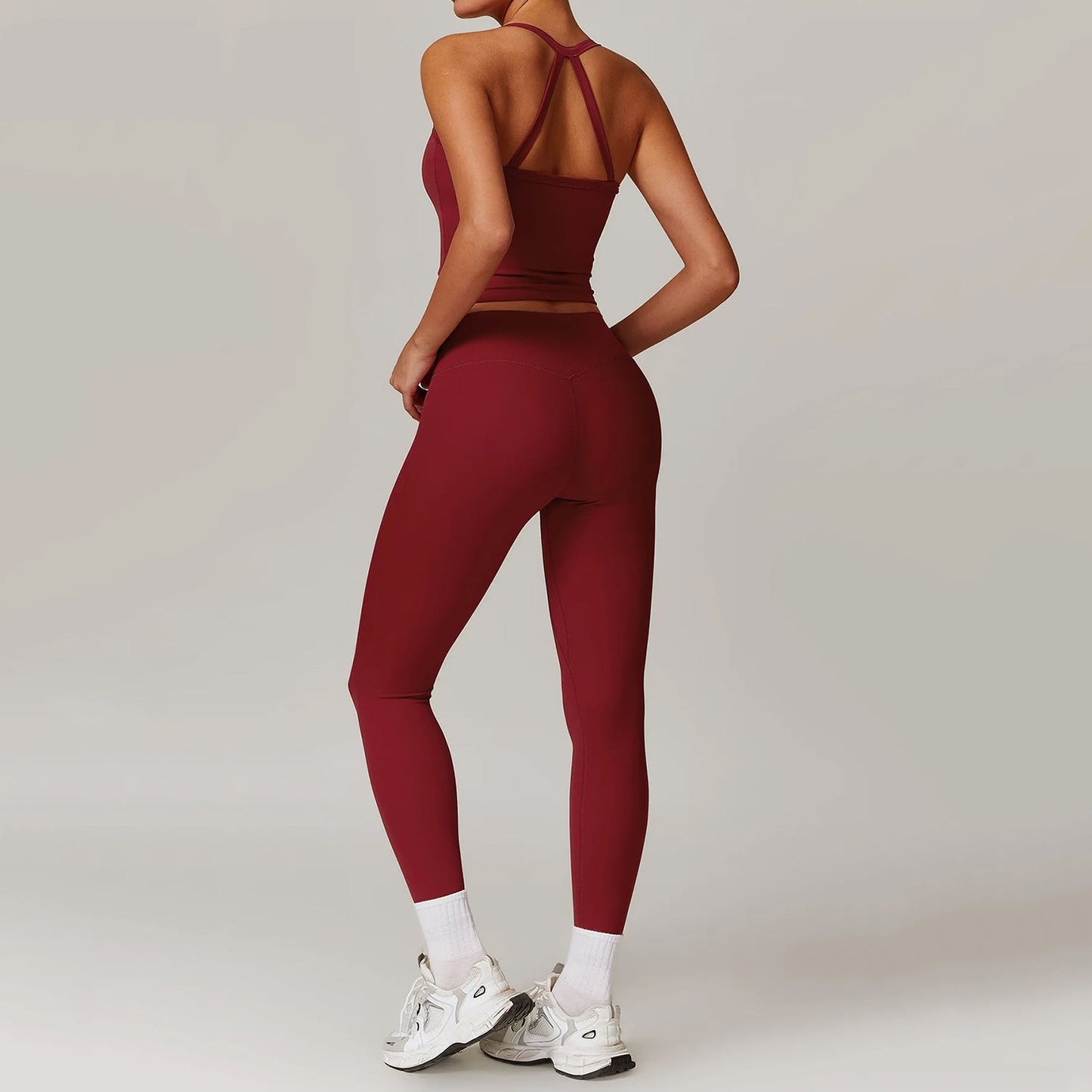 Aria Back Detail Strappy Tank Leggings Set