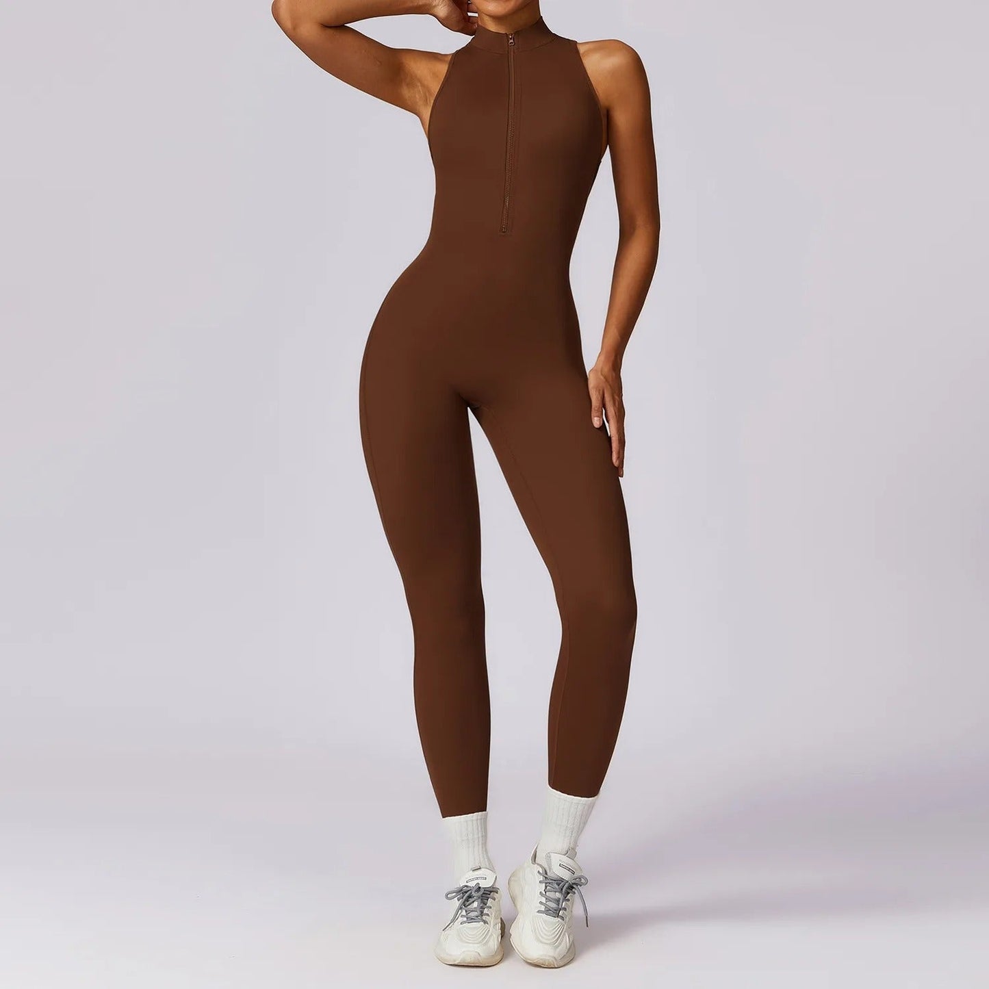 Maya Zipper Back Detail Drawstring Jumpsuit